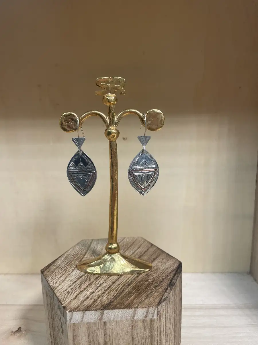 Boucle d'oreille touareg pierre